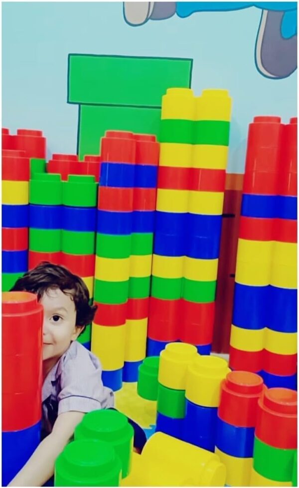 EMZJ Toys Large Puzzle Blocks for Kids Colorful Round Building Set 120 Pieces Plastic Multicolor Jumbo Size - Image 7