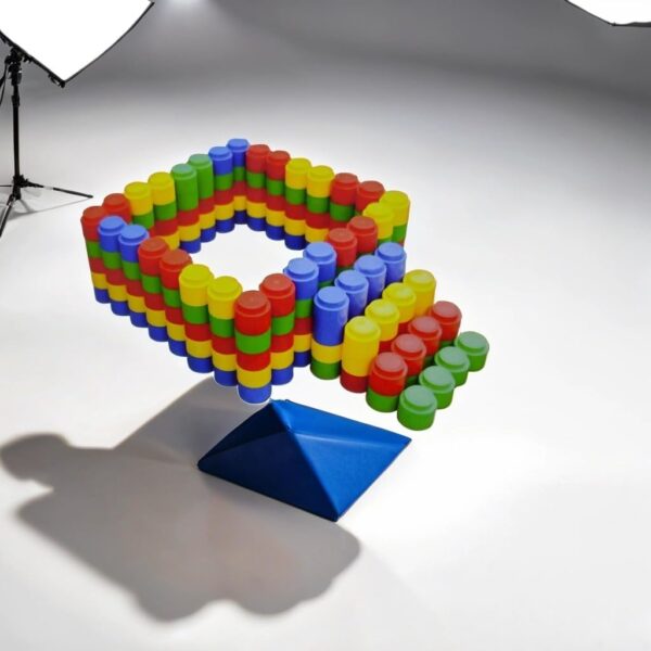 EMZJ Toys Large Puzzle Blocks for Kids Colorful Round Building Set 120 Pieces Plastic Multicolor Jumbo Size - Image 9