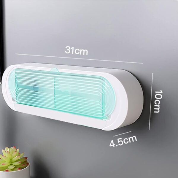 EMZJ Soap Rack Box with Flip Lid – Wall Mounted Storage Rack, Two Compartments, Space-Saving Design, Water Collection Tray for Bathroom Organization  Buy Online at Best Price in KSA - Souq is now Amazon.sa Home - Image 9