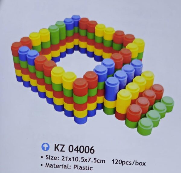 EMZJ Toys Large Puzzle Blocks for Kids Colorful Round Building Set 120 Pieces Plastic Multicolor Jumbo Size - Image 10