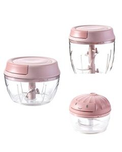 Garlic 3 Sizes Chopper Manual Rotate Vegetable Cutter Slicer Fruit Crusher (350g, 500g, 900g)