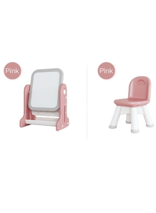 EMZJ Multifunctional 2 in 1 Kids Table or Adjustable Art Writing Board & 1 Chair - Image 4