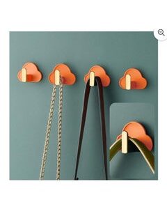 DARIYAH Cloud Shaped Random Color Self Adhesive Wall Hook 4-Pack XQ-038