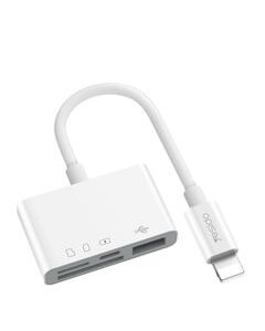 Yesido Yesido GS12 Lightning to USB + TF Micro Sd + Lightning OTG adapter White