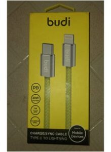 budi Budi 1m PD 20W USB Type-C to iPhone Aluminum Shell Braided Cable DC222TL