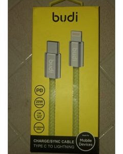 budi Budi 1m PD 20W USB Type-C to iPhone Aluminum Shell Braided Cable DC222TL