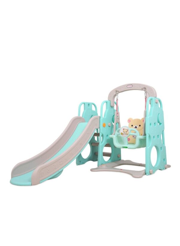 EMZJ Constellation 3 in 1 Indoor Outdoor Kindergarten Kids Toddler Children Fun Swing And Slide with Basketball Hoop With Armrests for 1-6 Years