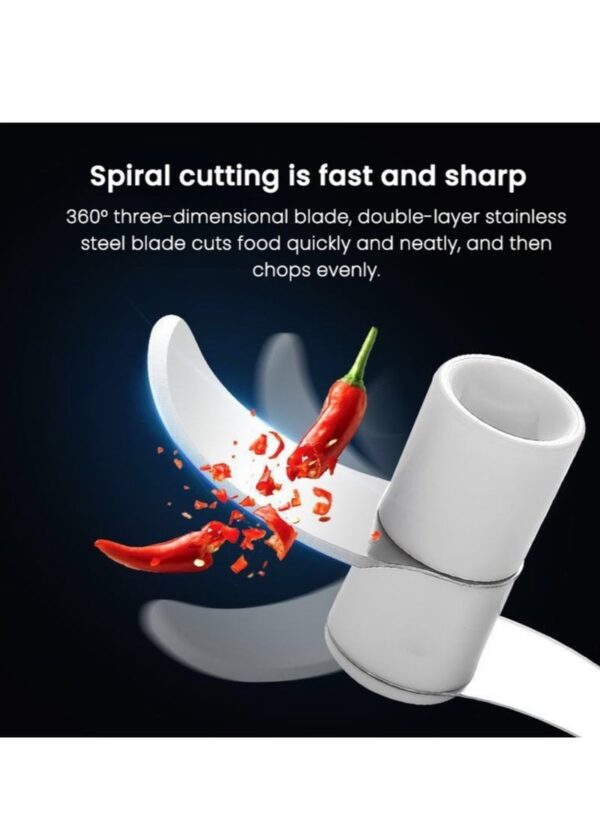 Garlic 3 Sizes Chopper Manual Rotate Vegetable Cutter Slicer Fruit Crusher (350g, 500g, 900g) - Image 4