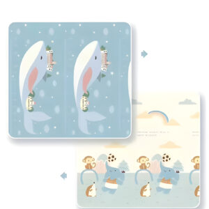 EMZJ 200 x 180 x 1 cm Baby Crawling Play Floor mat Foam Non-Toxic Foldable Reversible Playing Mat - Whale