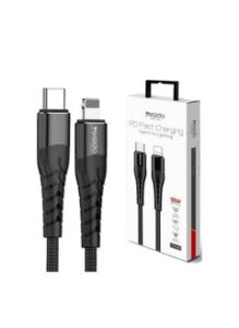 Yesido CA48 PD Fast Type-C To Lightning Charging Cable 18W Flash Charge Black