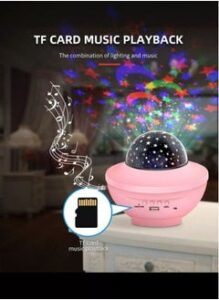 DARIYAH Projection Lamp Galaxy Projector Star Night Light 2 in 1 Starry Ocean Wave Laser Mini Projector Lamp