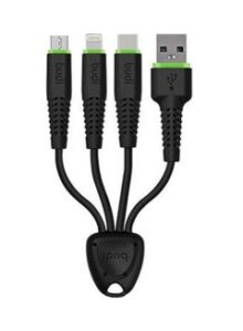 budi 3-in-1 Fast Charging Cable black