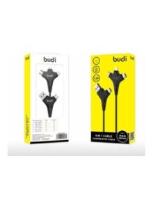 budi 6-in-1 Primium Quality Fast Charging Cable black