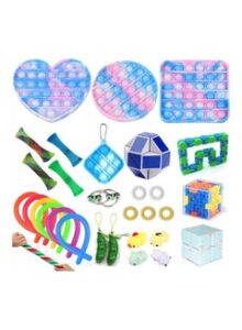 Arabest 30-Piece Push Pop Bubble Sensory Fidget Toy Set