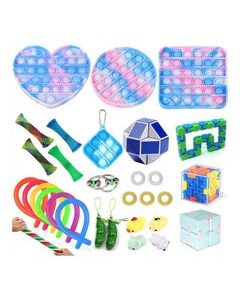 Arabest 30-Piece Push Pop Bubble Sensory Fidget Toy Set