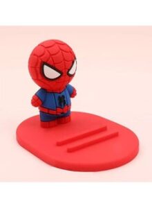 MARVEL Cartoon Spiderman Universal Desktop Table Mobile Phone Holder Stand For iPhone Samsung Xiaomi Huawei Red