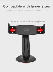 Yesido C43 Universal 4-6.5 Inch Car Phone Holder Suction Windshield Dashboard Mount For GPS Stand