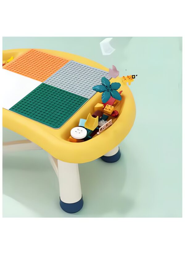 EMZJ High Quality Children's Kids Mushroom Block Table and Chair with Lego Blocks Set - Image 3