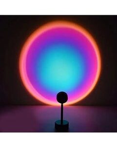 DARIYAH New Sunset Table Lamp Rainbow Light Projection Sunset Projection Creative Showroom Bedroom Background Wall Colored Lights 5V USB Power Supply