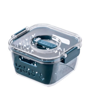 EMZJ Fridge Organizer with Strainer Divider Vegetable Fruit Keep Fresh Container Freezer Safe XQ-027A