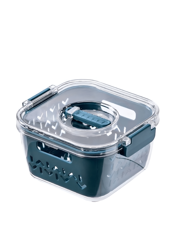EMZJ Fridge Organizer with Strainer Divider Vegetable Fruit Keep Fresh Container Freezer Safe XQ-027A