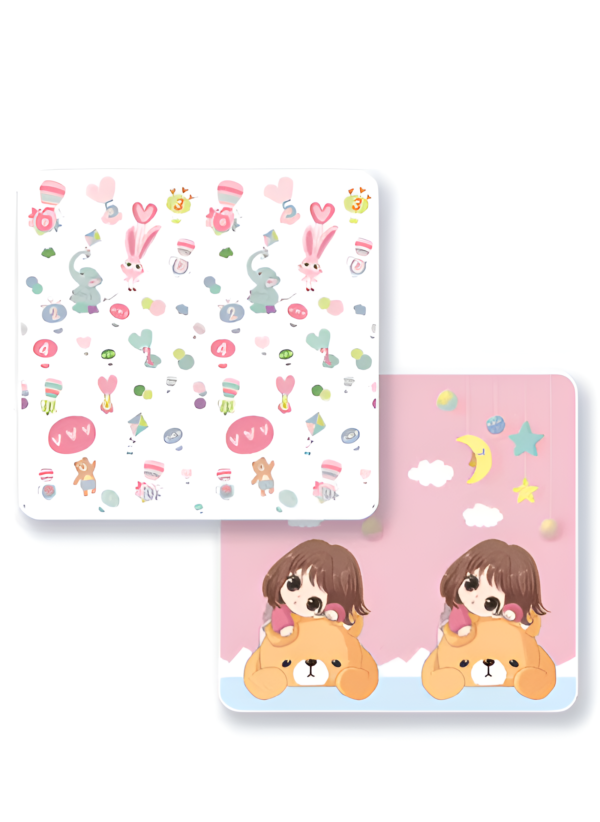EMZJ 200*180*1 cm Baby Crawling Play Floormat Foam Non Toxic Foldable Reversible Playing Mat - Animal Voyages