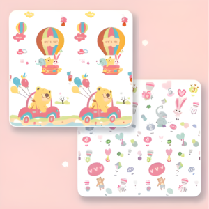 EMZJ 200 X 180 X 1 cm Baby Crawling Play Floormat Foam Non-Toxic Foldable Reversible Playing Mat