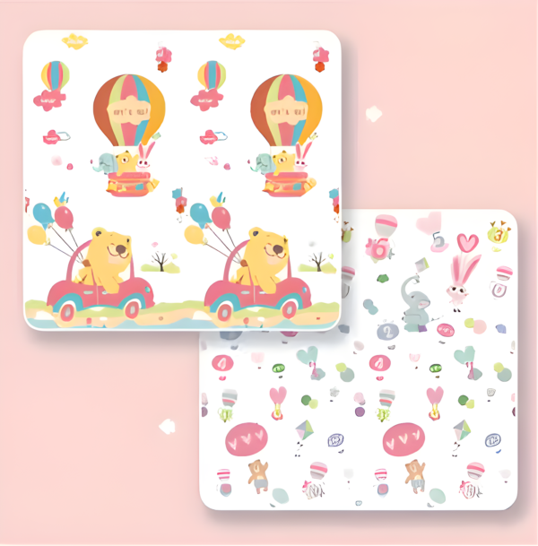 EMZJ 200 X 180 X 1 cm Baby Crawling Play Floormat Foam Non-Toxic Foldable Reversible Playing Mat