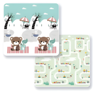 EMZJ 200 X 180 X 1 cm Baby Crawling Play Floormat Foam Non-Toxic Foldable Reversible Playing Mat Holiday Beach