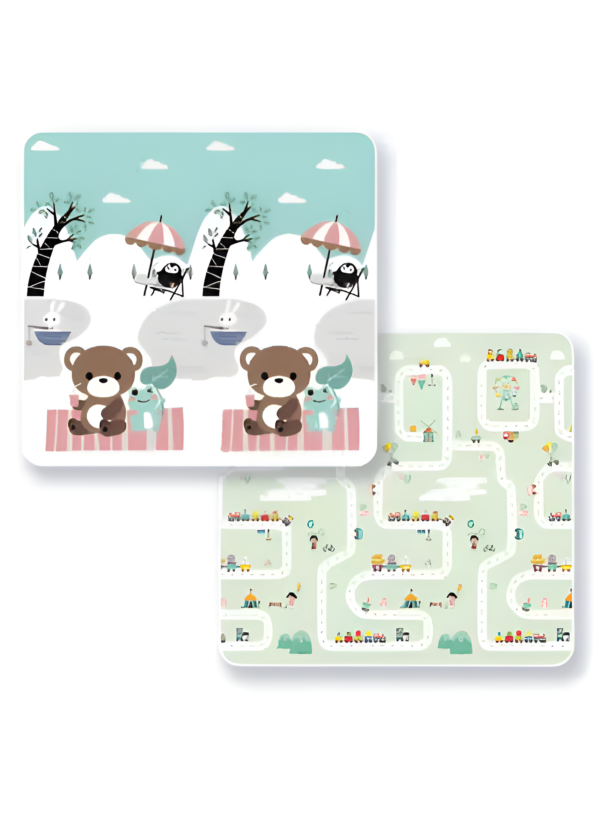 EMZJ 200 X 180 X 1 cm Baby Crawling Play Floormat Foam Non-Toxic Foldable Reversible Playing Mat Holiday Beach