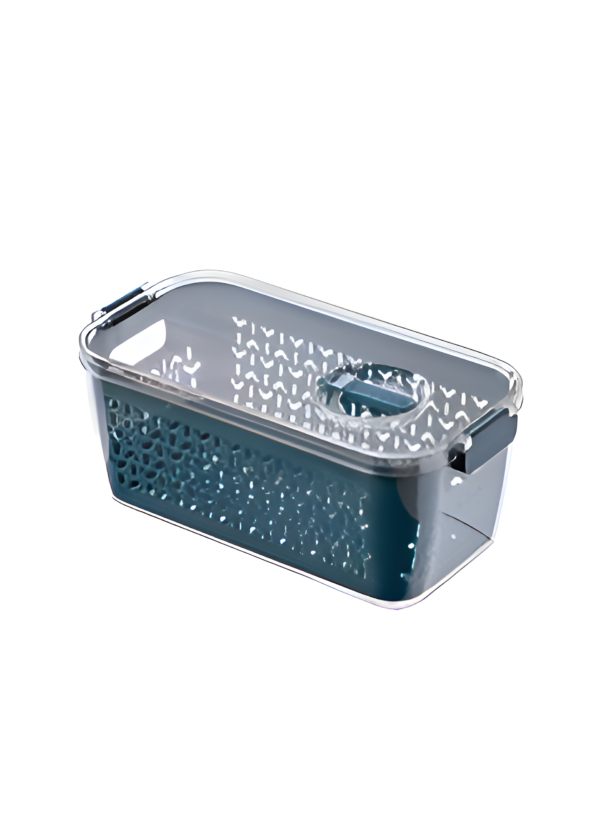 EMZJ Fridge Organizer with Strainer Divider Vegetable Fruit Keep Fresh Container Freezer Safe XQ-027A - Image 2