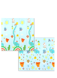 EMZJ 200 x 180 x 1 cm Baby Crawling Play Floor mat Foam Non-Toxic Foldable Reversible Playing Mat - Tall Elephant Trunk