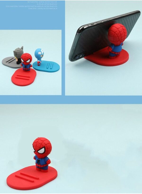 MARVEL Cartoon Spiderman Universal Desktop Table Mobile Phone Holder Stand For iPhone Samsung Xiaomi Huawei Red - Image 5